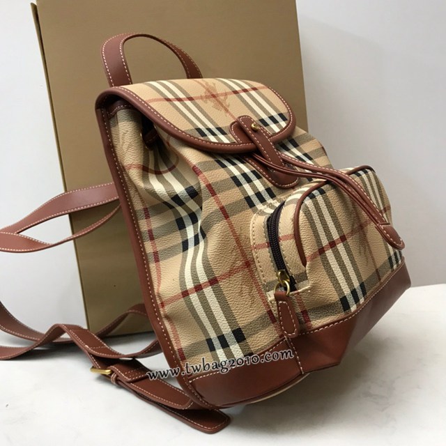 Burberry專門店新款中古馬仔料雙肩背包 巴寶莉女款後背包 yxb1141
